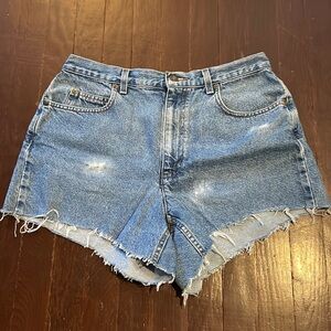 Women's Liz Claiborne Distressed Hand Cut Classic Fit Jean Shorts Size 12
